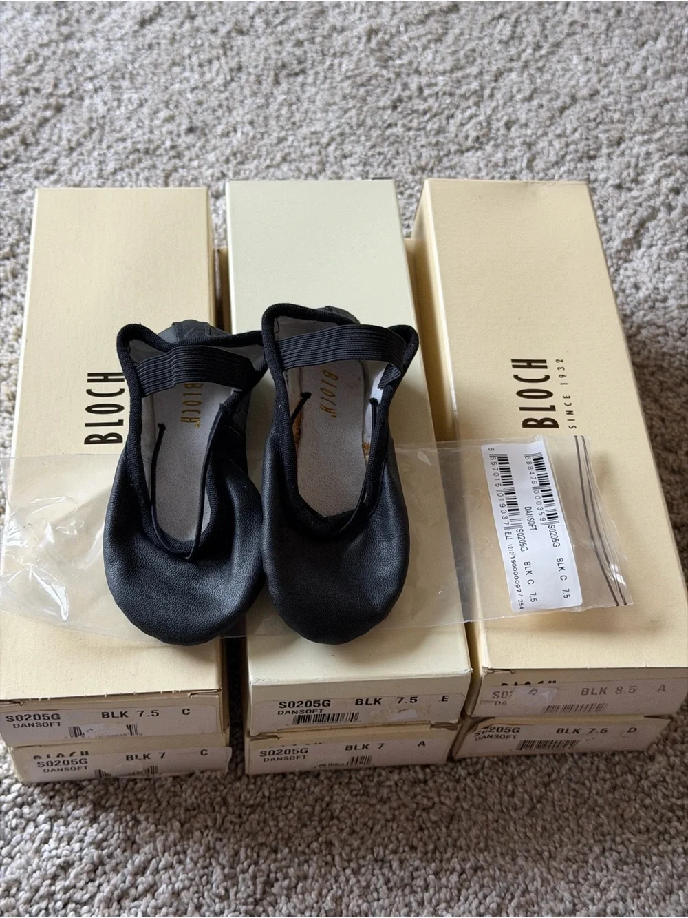 Bloch Kids Black Slip-On Ballet Flats 7.5